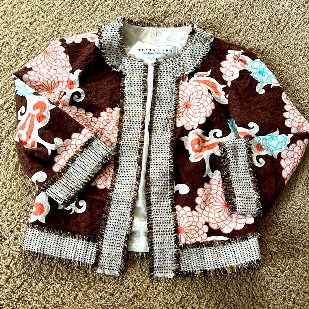 Trina Turk Brown Floral Women's Top